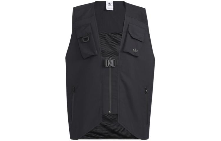 Adidas Originals Vests Men s Black Collarless Moderate Workwear HE6620 XS