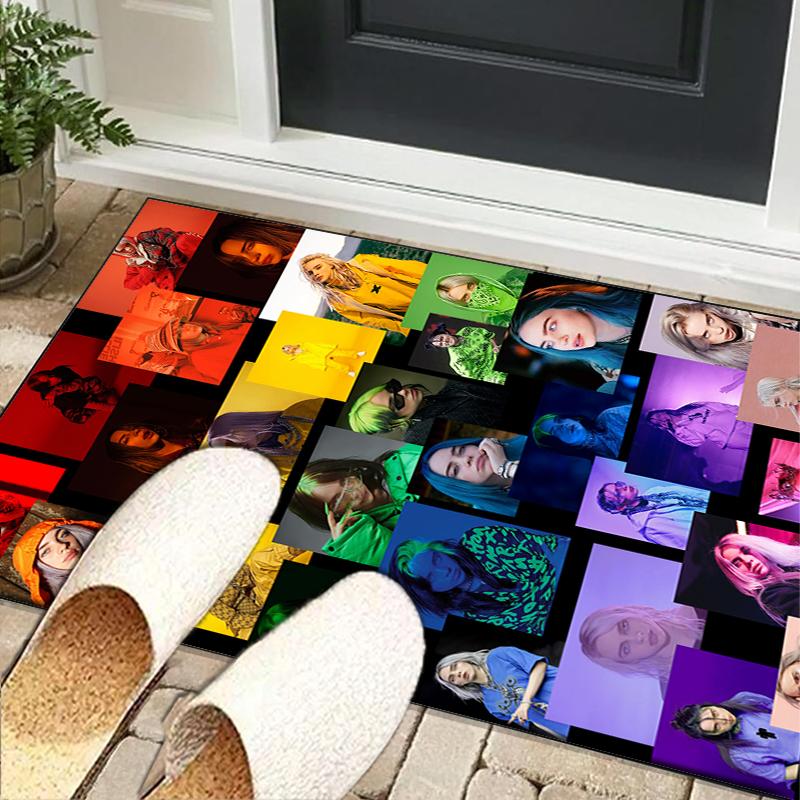 Bi-llie green Artwork Office Rug Chair Mat, Game Carpet, Suitable for Front Door, Bedroom, Living Room, Desk, Holiday Gift