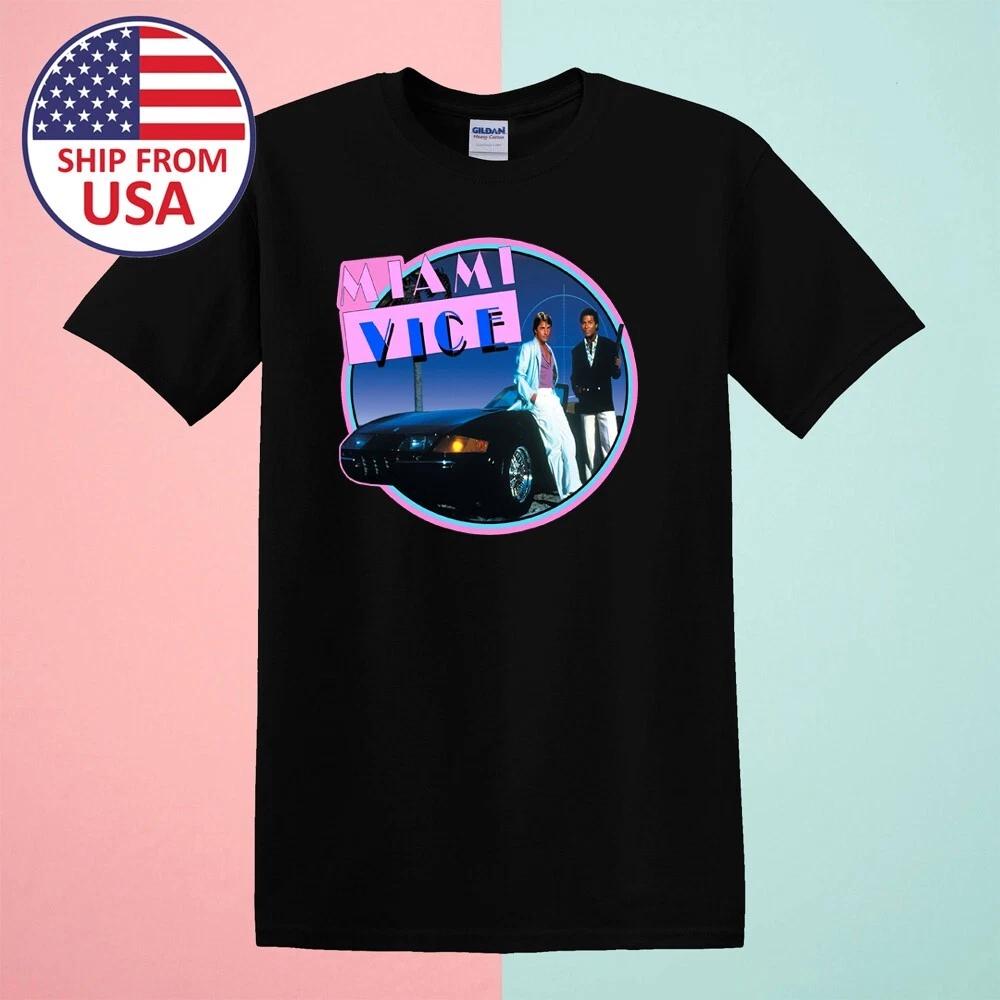 Miami Vice Retro TV Show Men s Black Size S-5XL S
