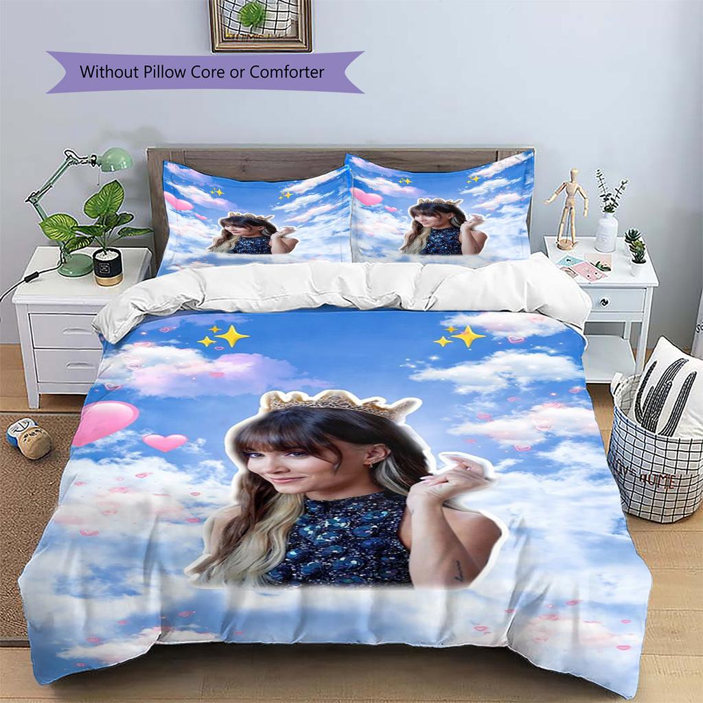 Aitana Pattern Bedding,Quilt Set Quilt Cover Pillowcase Home Birthday Gift (1 * Duvet Cover + 2 * Pillowcase, Without Core)