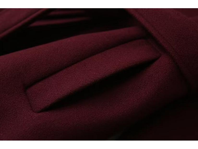 Winter 2024 Women's Fashionable European & American Style Wool Coat with Versatile Scarf Tie