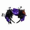 Gothic Artificial Flower Headband Realistic Costume Floral Head Wear  Halloween Party