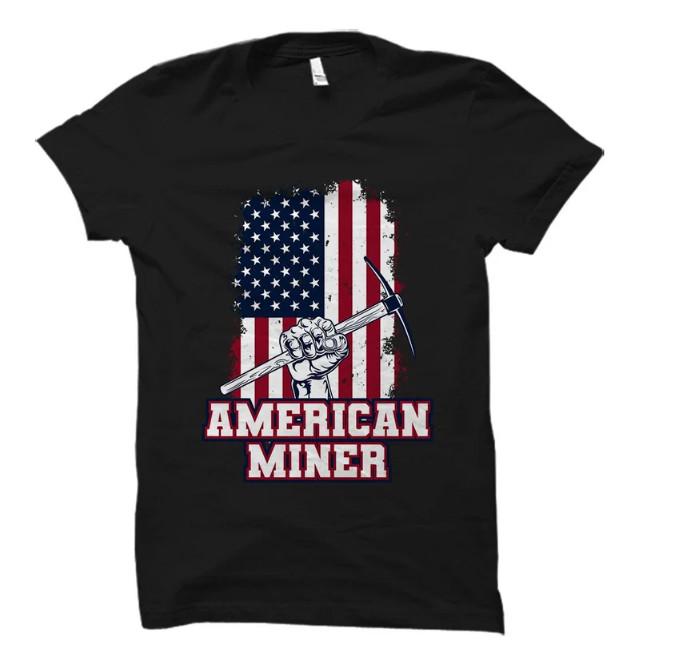 

New T-Shirt Mining Shirt. Mining Gift. Miner Shirt. Miner Gift. American Mining XL