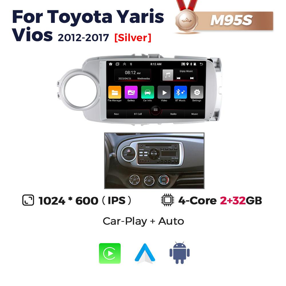 Navifly Car Radio Android Auto Wireless 8-Core For Toyota Yaris 2012-2017 GPS CarPlay Monitor Car Intelligent Systems Stereo BT