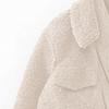 Women's Fleece Warm Lapel Short Long-sleeved Jacket