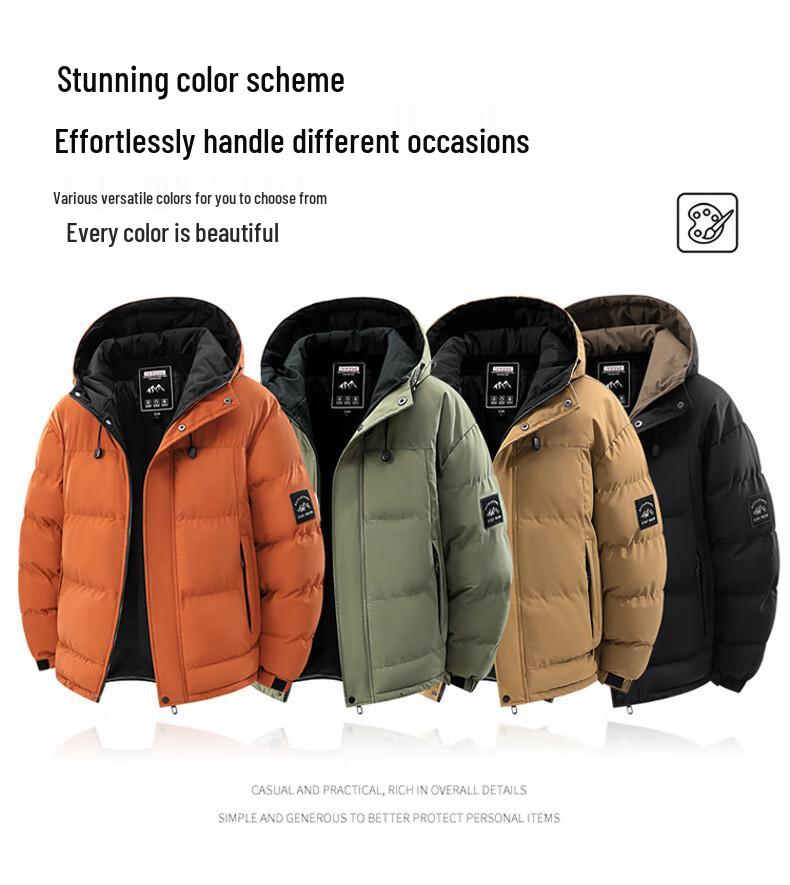 JEANSWEST Men's Hooded Winter Workwear Padded Jacket