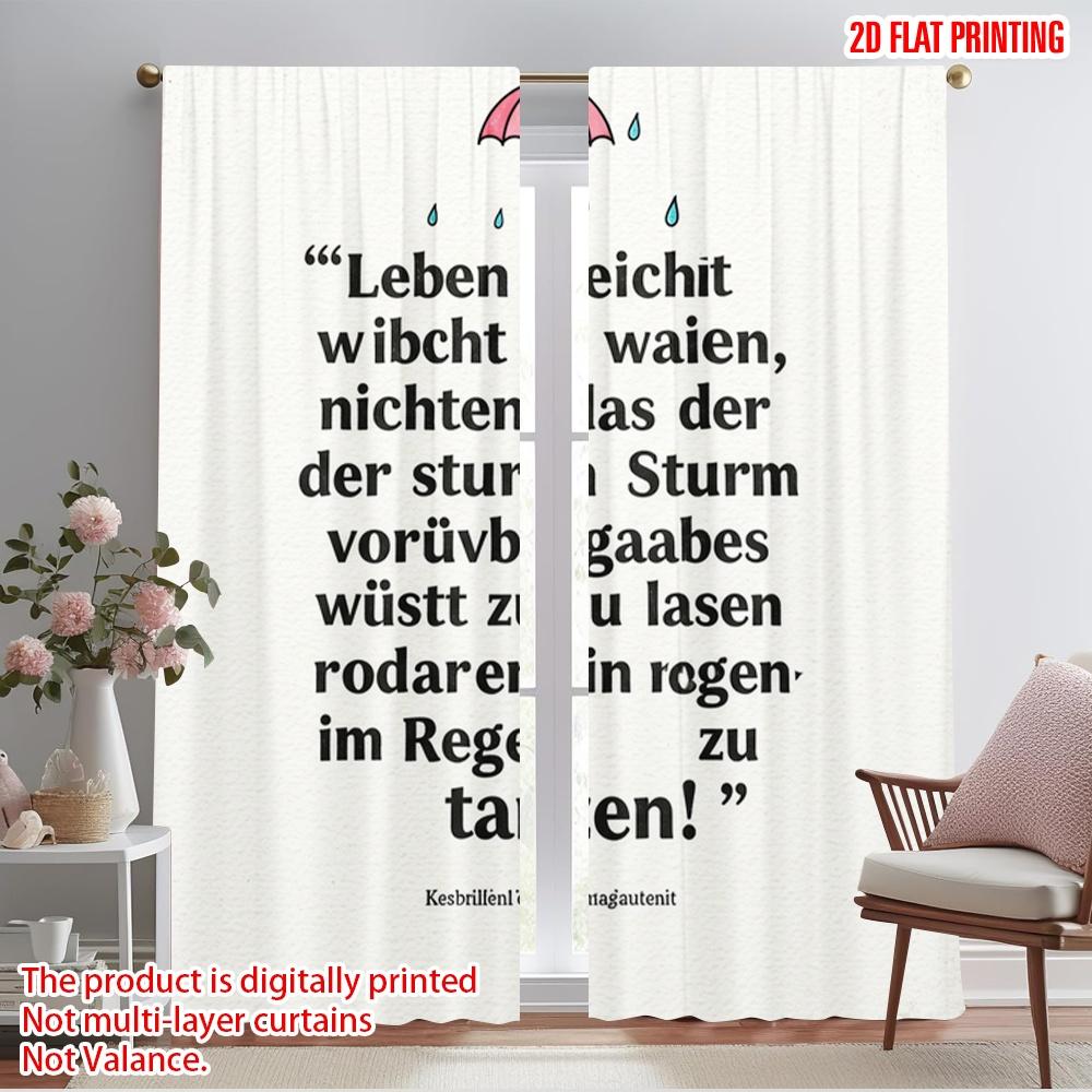 

2pcs 2D flat printing Curtains Life Dance In Rain Fabric Without Electricity Seasonal Party & Holiday Decor for Holiday Decor 52.50×116.00 CM 2pcs