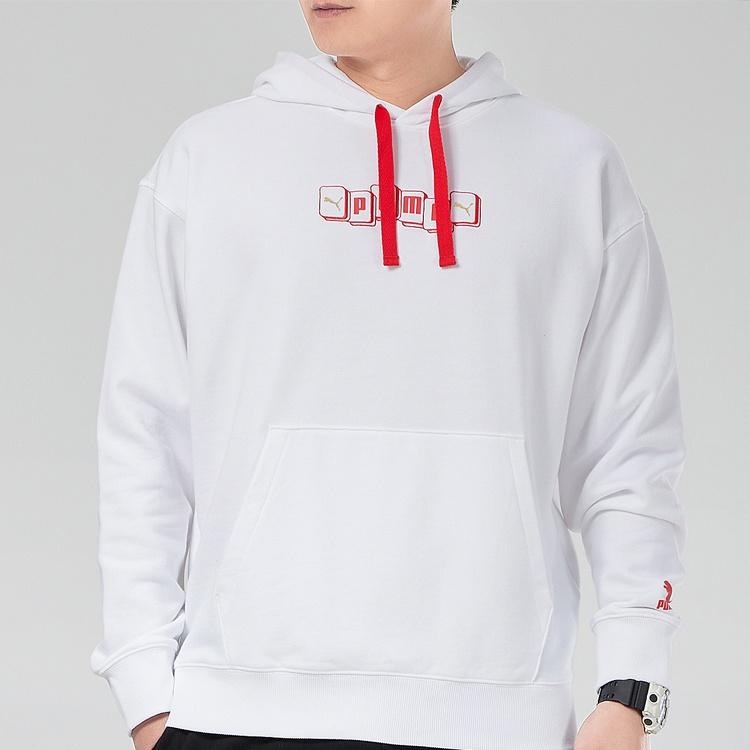 PUMA Series Back Printing Sports Pullover White Men's 531299-02