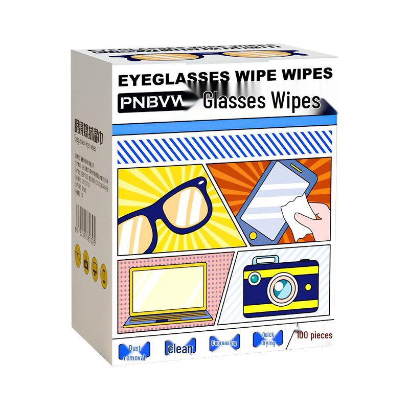 Eyeglass Wet Wipes - Lens Cleaning, Quick-Drying, Disposable Cloths for Decontamination & Degreasing