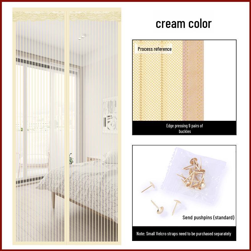 

Магнитная летняя сетчатая дверная штора - Дизайн в полоску, Без сверления, Защита от комаров с крепежом 80x200 cm