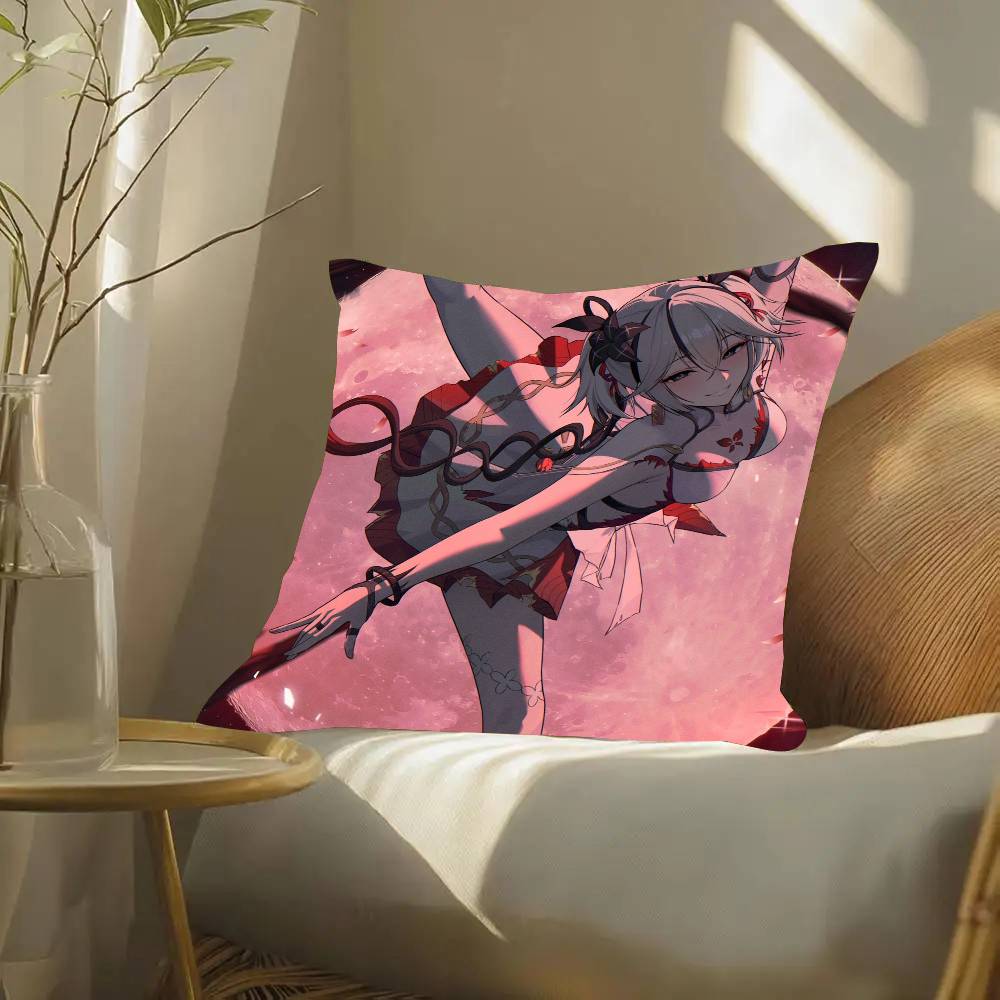 Camelya Game W-Wuthering Waves Pillow Case Fashion Square Pillowcase Bedroom Sofa Room Ins Decoration Leisure