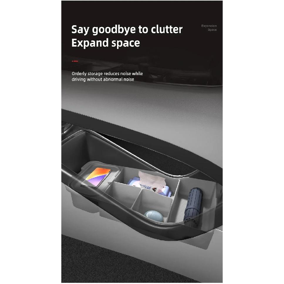 For Denza D9 Silicone Storage Box Center Console under Layer Modification Special Car Interior Accessories Organizer