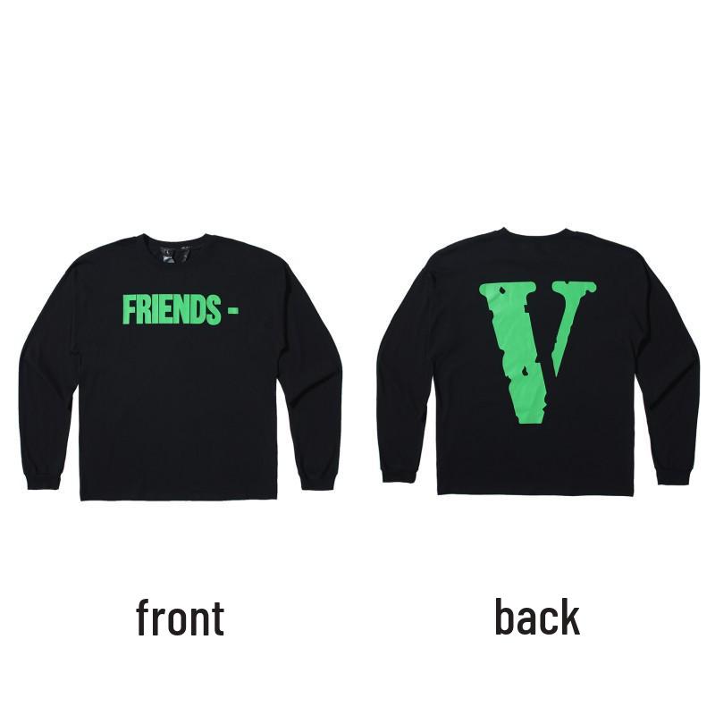 Moletom com Capuz de Manga Longa VLONE Big V Unissex - Estilo Tendência Inspirado em Wang Yibo