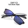 Rectangle Small Magnet Sunglasses Men Polarized Clip On Glasses For Men Half Metal Frame Male 0 Diopter Optic Myopia Eyewear