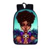 Afro-Afrikanische Schönheit Schwarze Prinzessin Wasserdichter Schulrucksack Mit Verstellbaren Schultergurten