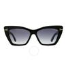 Wyatt Grey Gradient Cat Eye Ladies Sunglasses Ft0871 01b 56