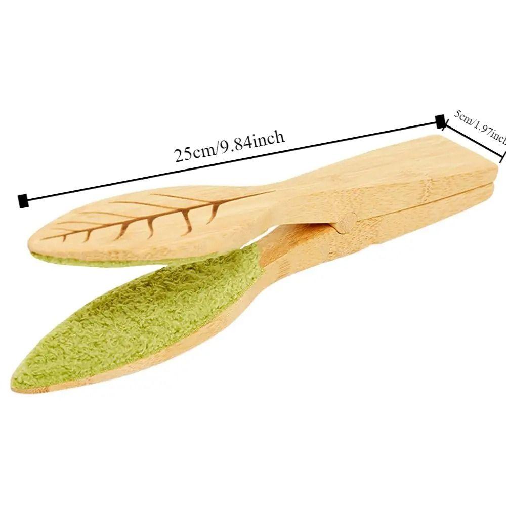 Wood Handle Leaf Cleaning Tongs Portable Plant Leaf Cleaning Tongs  Plant Accessories