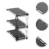 Camping Folding Storage Rack Desktop Stable Outside for Fishing Hiking Beach Three Layers