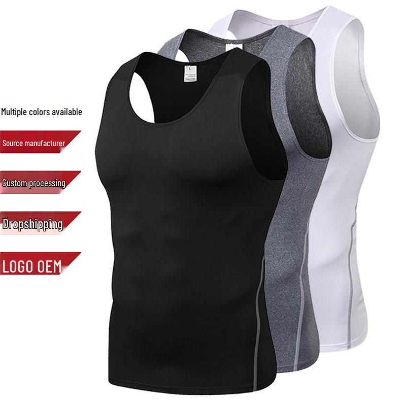 Men's Quick-Dry Compression Tank Top for Sports, Basketball, and Fitness