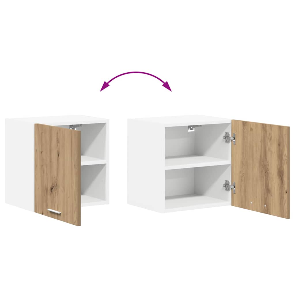 Wall Mounted Cabinet 2 Pcs Artisan Oak & White 40 X 31 X 40 Cm