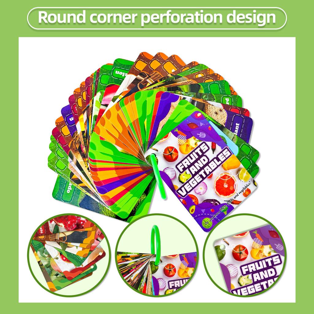 45 Realistic Fruit And Vegetable Cards Baby Cognition Children Early Education Puzzle Enlightenment Education Card