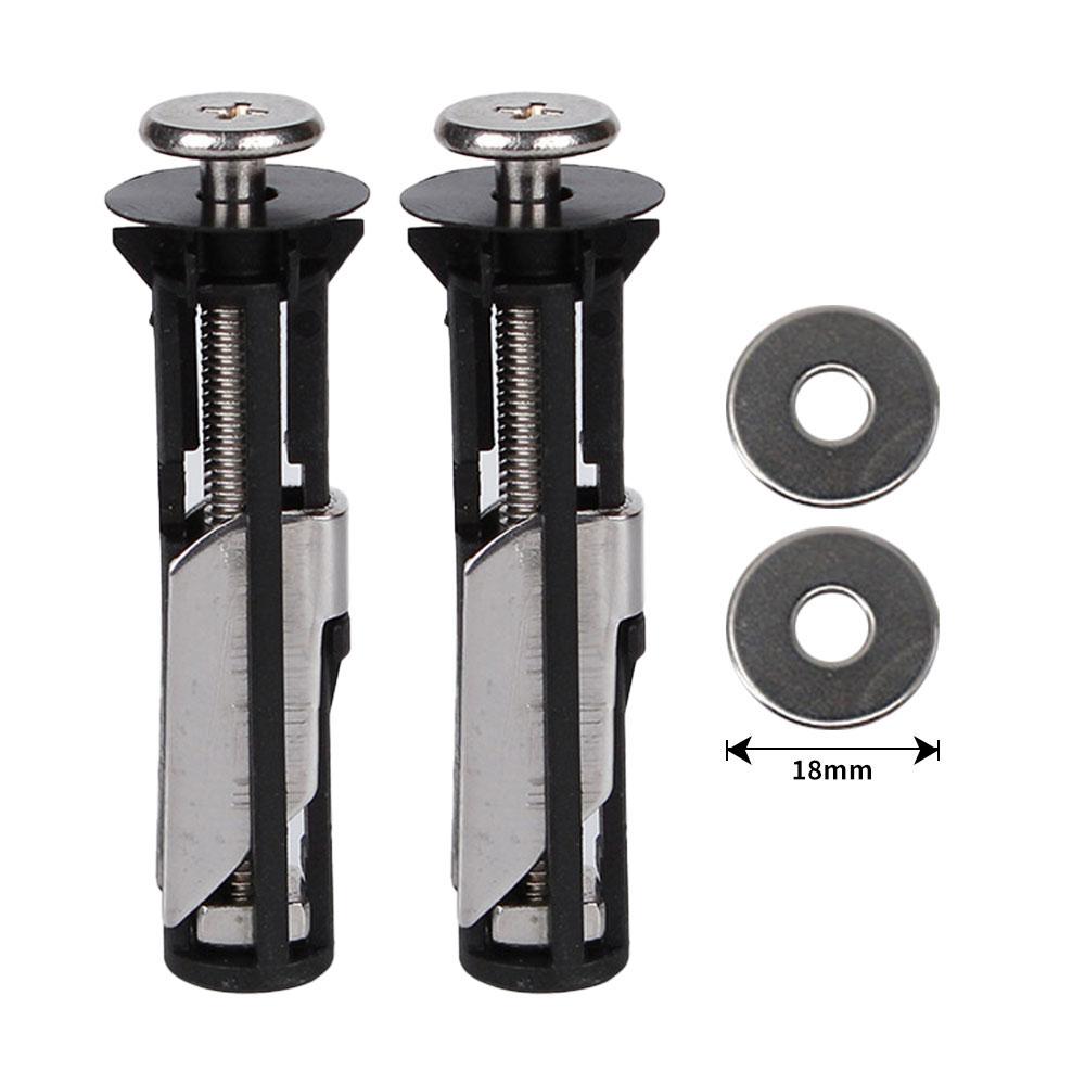 2Pcs Universal Stainless Steel Water Tank Toilet Seat Hinges Bolts Screws Replacement Bathroom Fixture Toilet Lid Fixing Parts