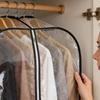 Hanging Garment Bag Dustproof Clothes Bag Clear Suit Bag with Side Zipper Dress Bag with 10" Gussets for Closet Storage Moving Organization
