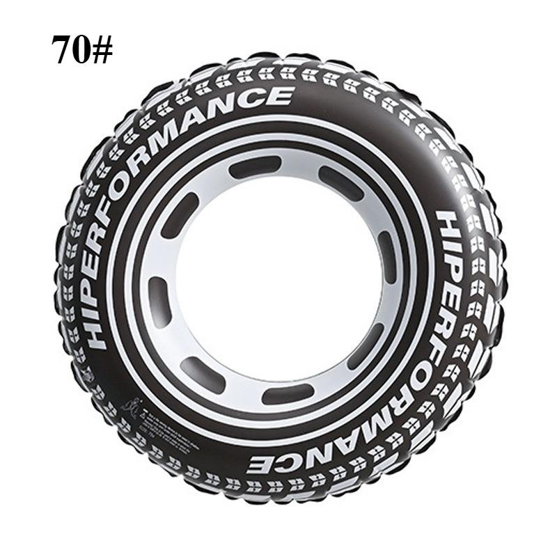 1Pcs 70-90CM Wheel Tire Adult Life Buoy Printing Inflatable Pool Float Tube Circle PVC Eco-friendly Fashion for Water Activities