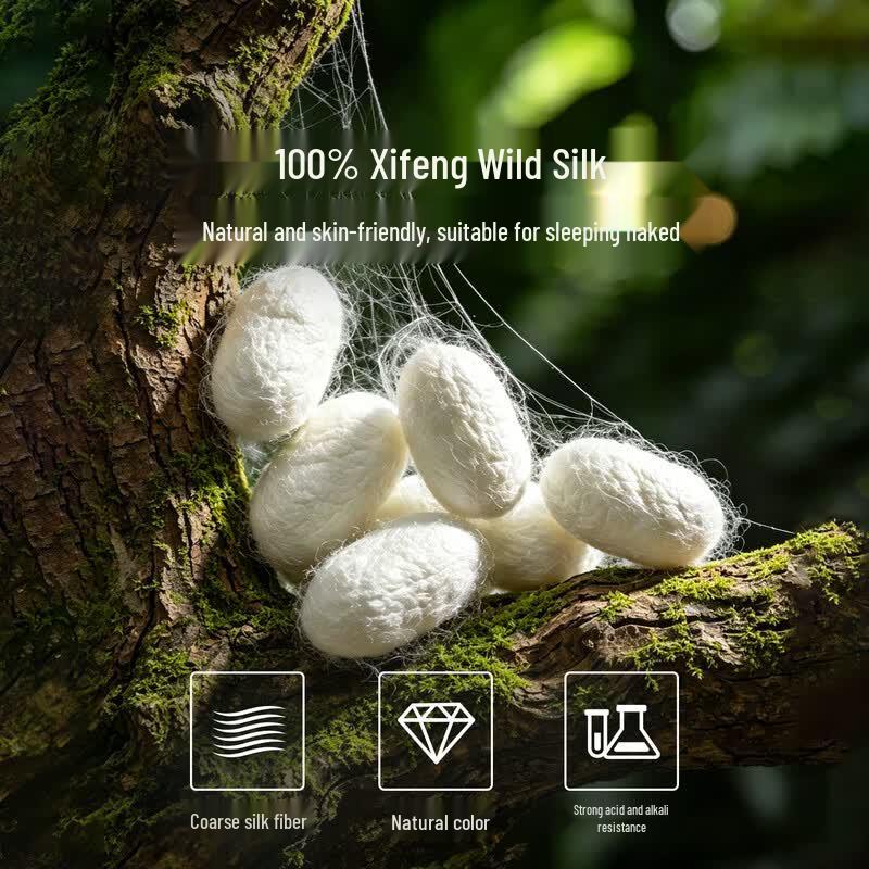 LOVO 100% Tussah Silk Antibacterial Summer Quilt