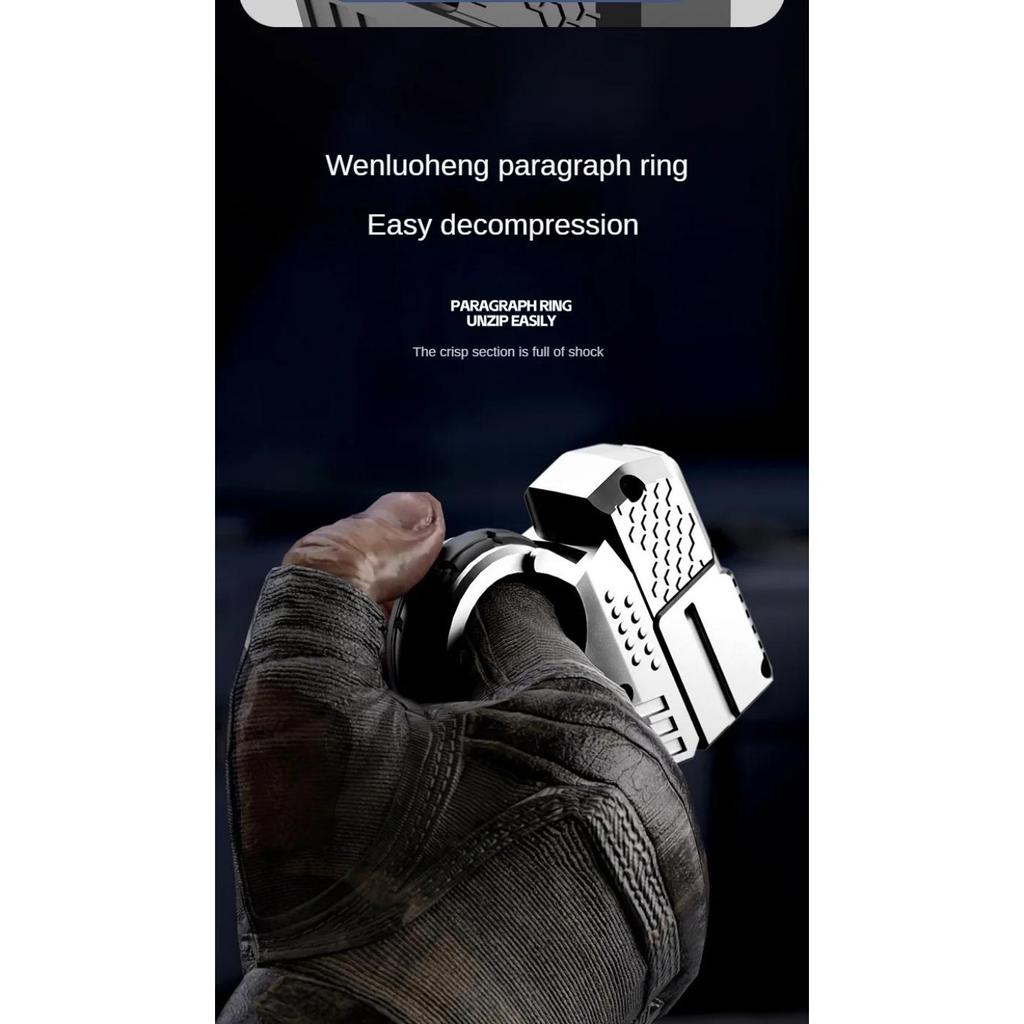 Toy Gun Stress Relief Ring EDC Mini Metal Agent Gold Finger Throwing Shell Fake Gun for Adults Boy Fingertip Gyro Fidget Spinner