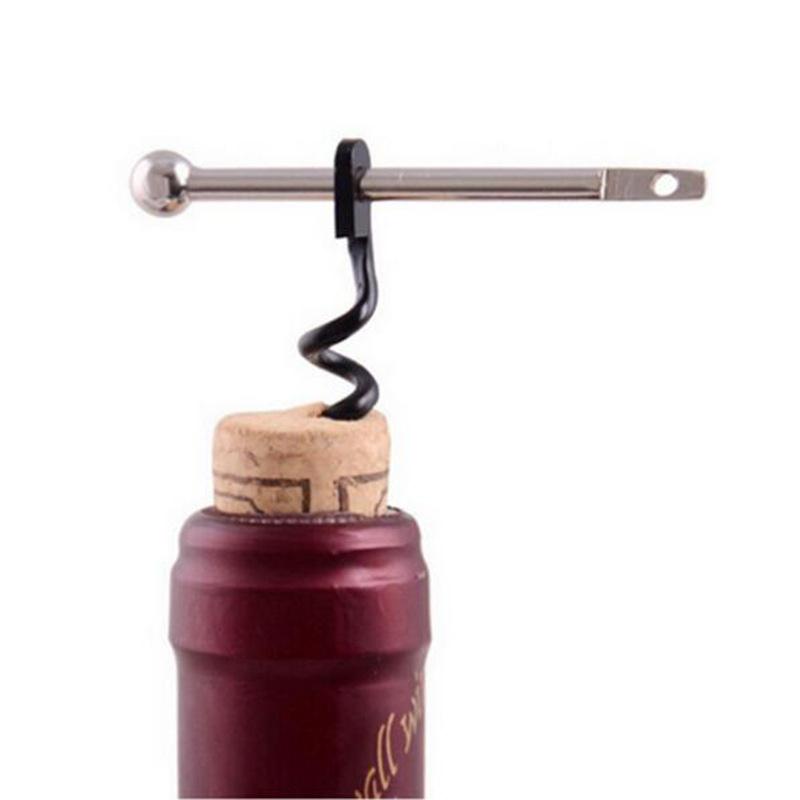 Deschizător Mini Sticlă Vin Bere Portabil Oțel Inoxidabil Tirbușon Dublu Articulat Tirbușon Sticlă Cheie Exterior Deschizător Vin Bar
