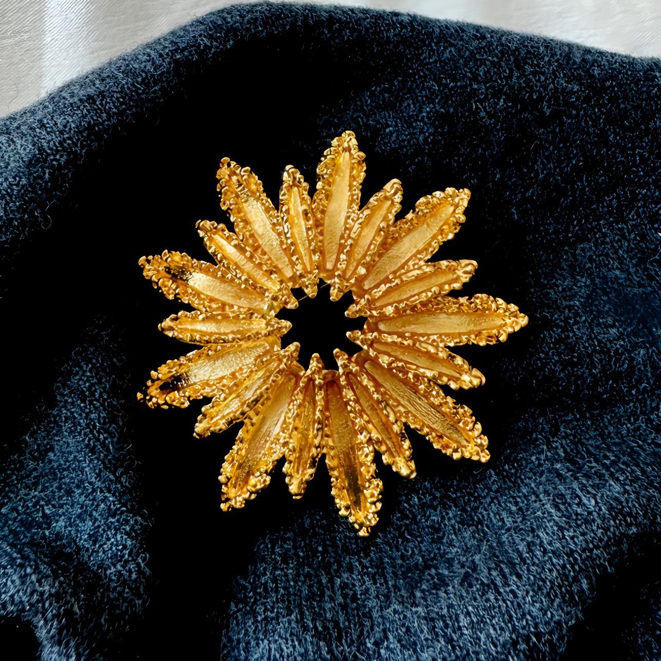 Средневековая Девушка с Подсолнухом Изысканный Полый Фейерверк Высококачественная Брошь