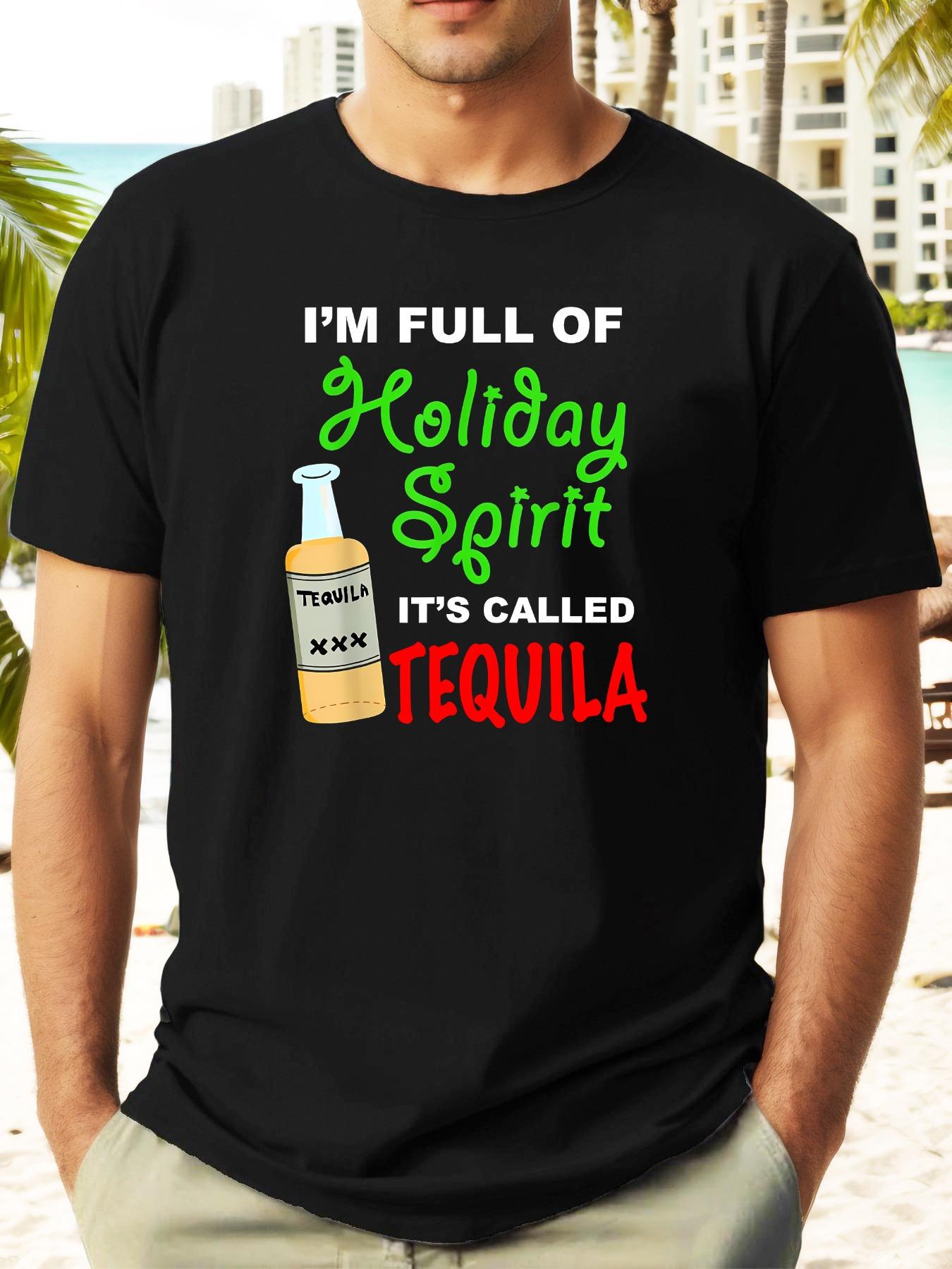 

I m Full of Holiday Spirit Fashion Print Summer T-shirt - Casual Crew Neck S