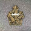 Mens Oversized Hooded Camo Print Sweatshirt Winter Loose Fit Streetwear Open Front Cardigan
