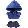 AXLUCE Plush Toy Clothing Set Blue Hoodie and Denim Pants for 20cm Dolls