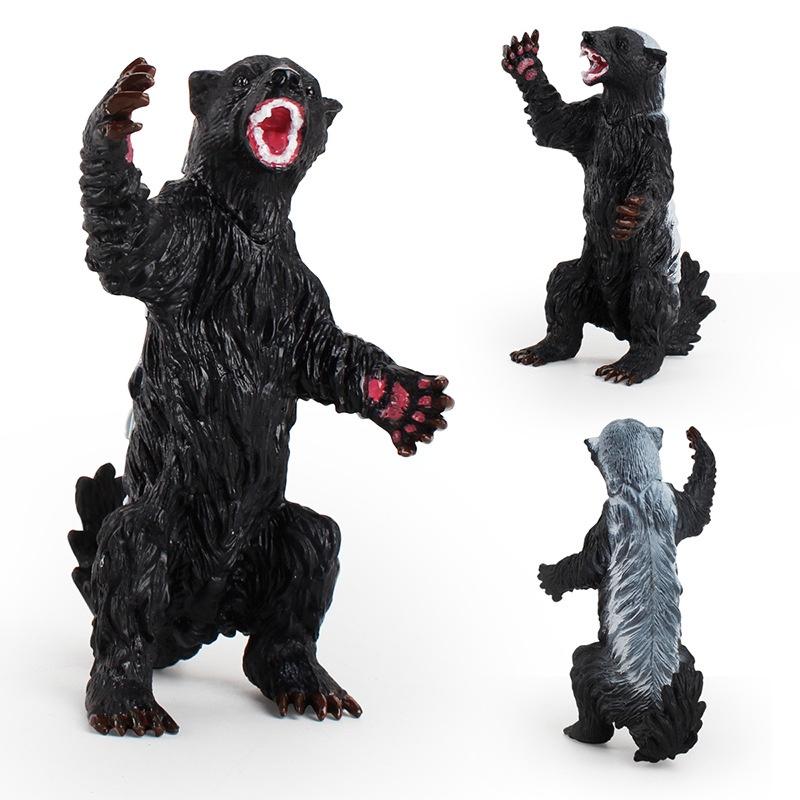 Premium Quality Honey Badger Ratel Figure Wild Animal Model Toy For Kids Gifts