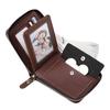 Korean Style Men's Retro Short Wallet - Patchwork Card Holder with Zippered Coin Purse and Driver's License Document Bag.