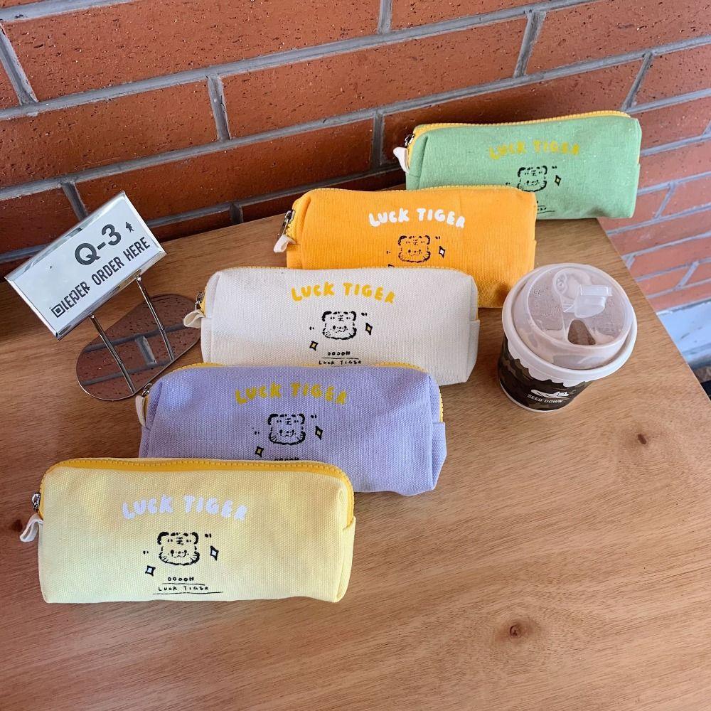 

Polyester fibre Pencil Case Large Capacity Cosmetic Bag Portable Pen Bag