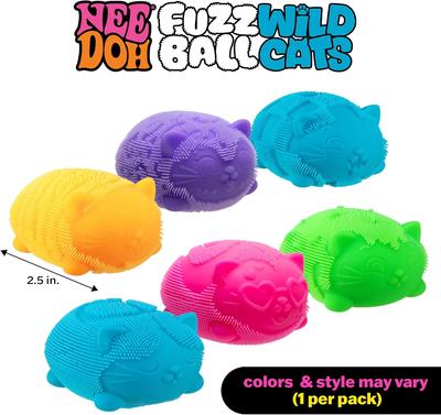 NeeDoh Fuzz Ball Wild Cats Serie Schreibtisch-Dekoration Stressabbau-Spielzeug Geeignet für Menschen unter Druck Lustiger weicher Stressball