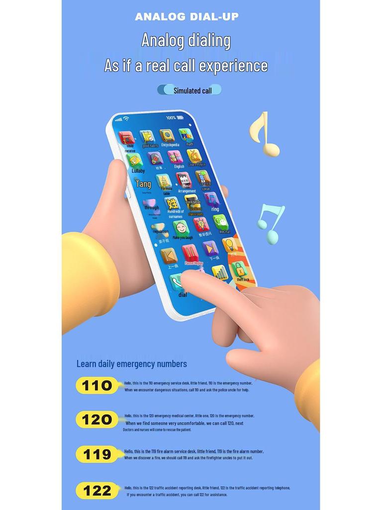 Kids' Educational Puzzle Phone: Multifunctional Learning Toy with Music and Simulation for Boys and Girls