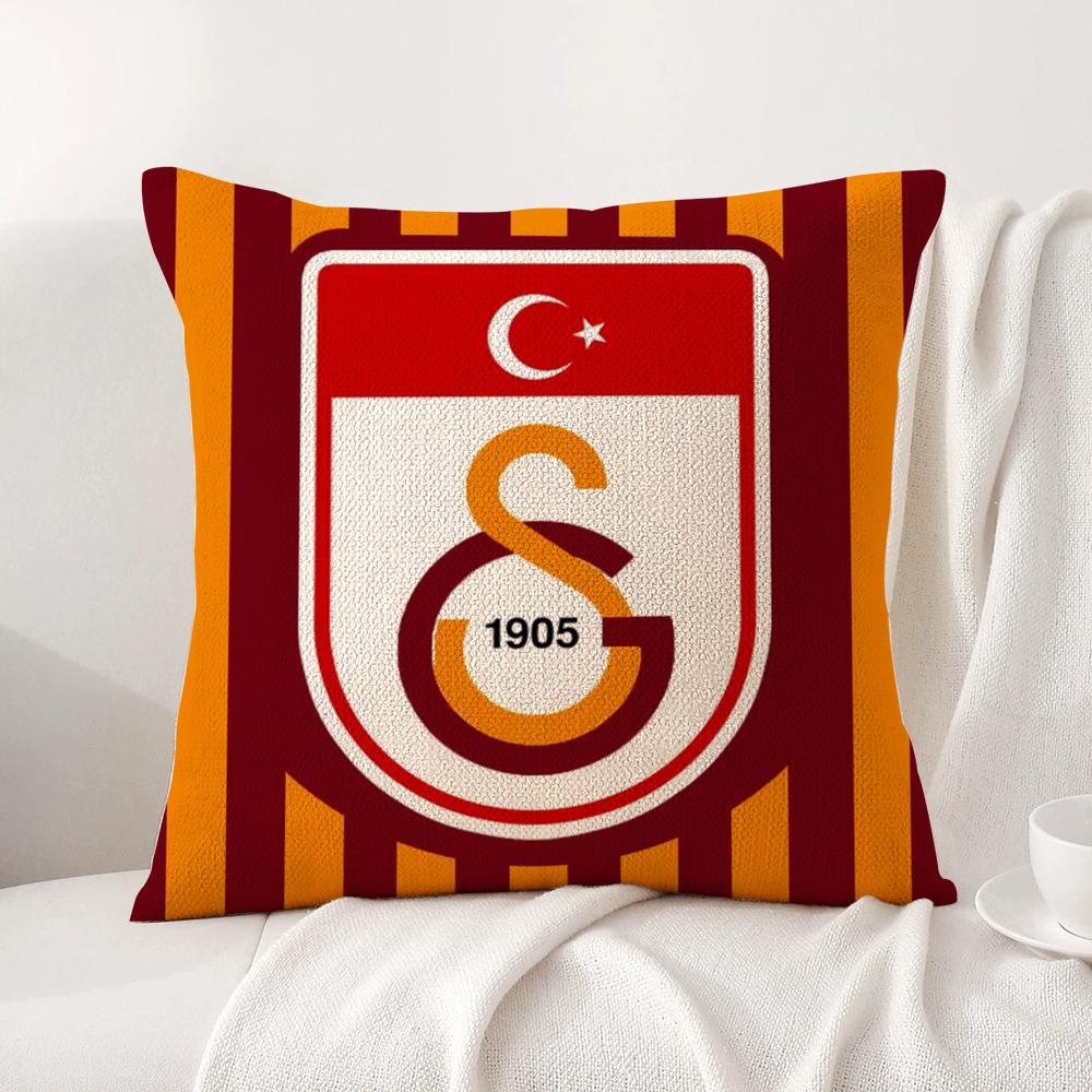 Club Logo G-Galatasarays Pillow Case Natural Linen Organic Fabric Double-Sided Printing Breathable Perfect For Home Decor
