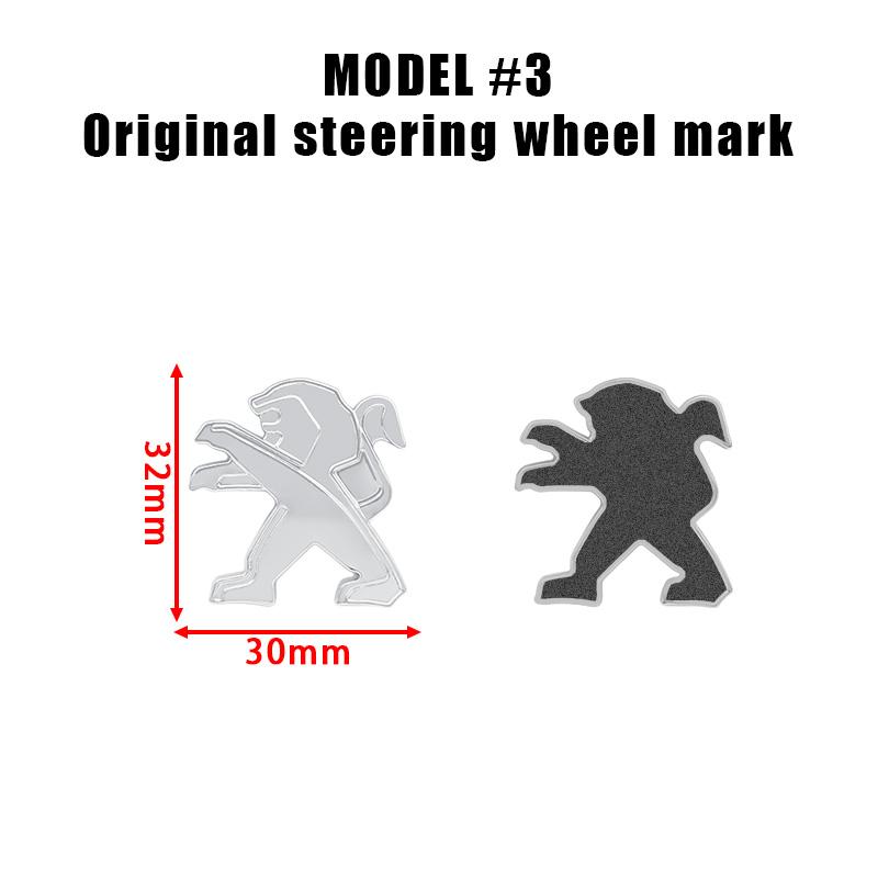 2026 Hot Car Sticker 3D ABS Car Interior Steering Wheel Sticker Emblem Badge For Peugeot 308 208 206 407 106 207 2008 508 Rcz GT