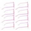 8 Pairs Heart Shaped Sunglasses Love Pink Candy Color Rimless Heart Shaped Sunglasses for Women Pink
