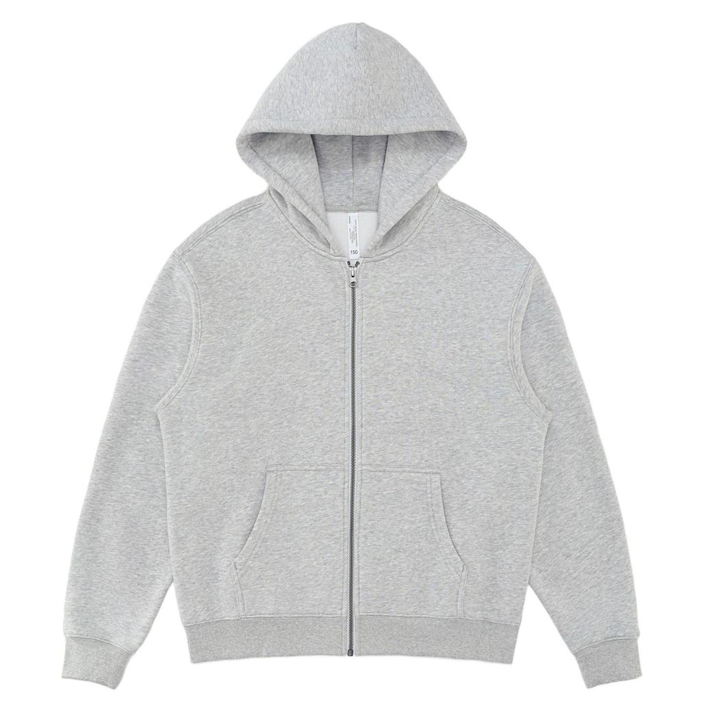 LVLV Custom | American 350g Fleece Brushed Wide-fit Zipper Hoodie with Embroidered Logo and Print Design