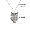 Women Vintage Cute Hollow Owl Animal Pendant Long Necklace Sweater Chain Jewelry