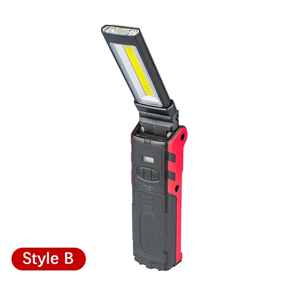 Dimmable COB LED Work Light USB Rechargeable Flashlight with Magnetic &Hook Power Bank Inspection Lamp for Car Repair Camping
