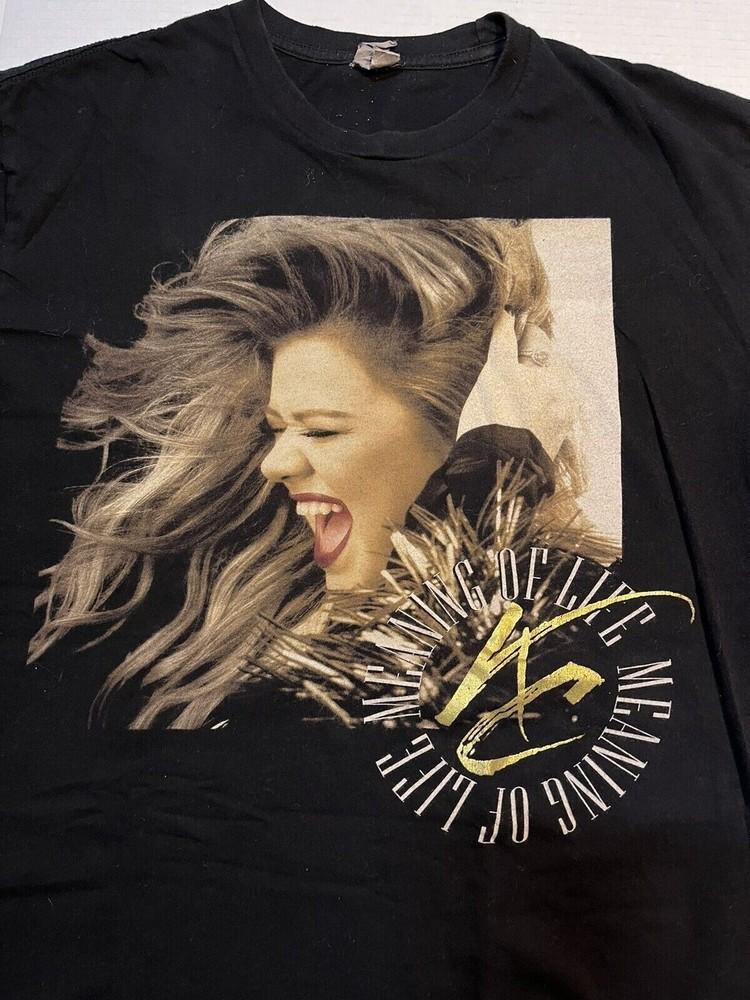 Vintage Kelly Clarkson Meaning Of Life Cover Shirt Black Unisex All size HR15 Unisex T-Shirt XXXL