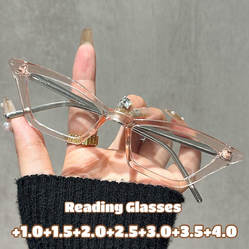 2026 New Fashionable Cat-Eye Reading Glasses Unisex Stylish High-Definition Blue Light Blocking and Presbyopic Glasses +3.5+4.0
