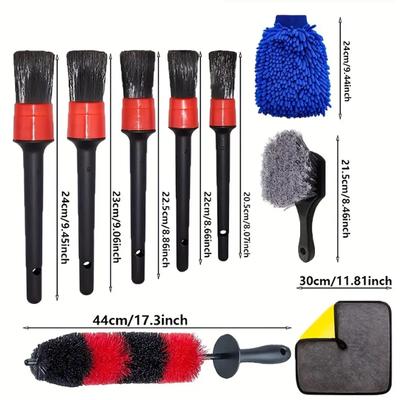 Set 5/9 buc Perii Detailing Motocicletă Lung Flexibil Kit Perii Curățare Mașină Pentru Bare de Protecție Biciclete Camioane Țevi de Eșapament Motor Etc