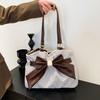 Neue Mode Polka Dot Schleife Spitze Große Kapazität Schultertasche für Damen Pendler Tote Handtasche